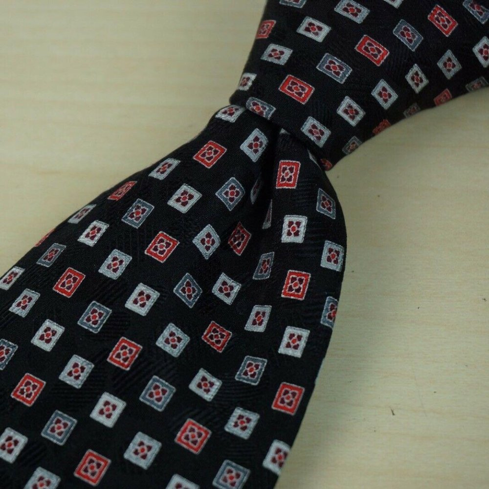 Stefano Ricci Coal Black Cherry Steel Orchid tie